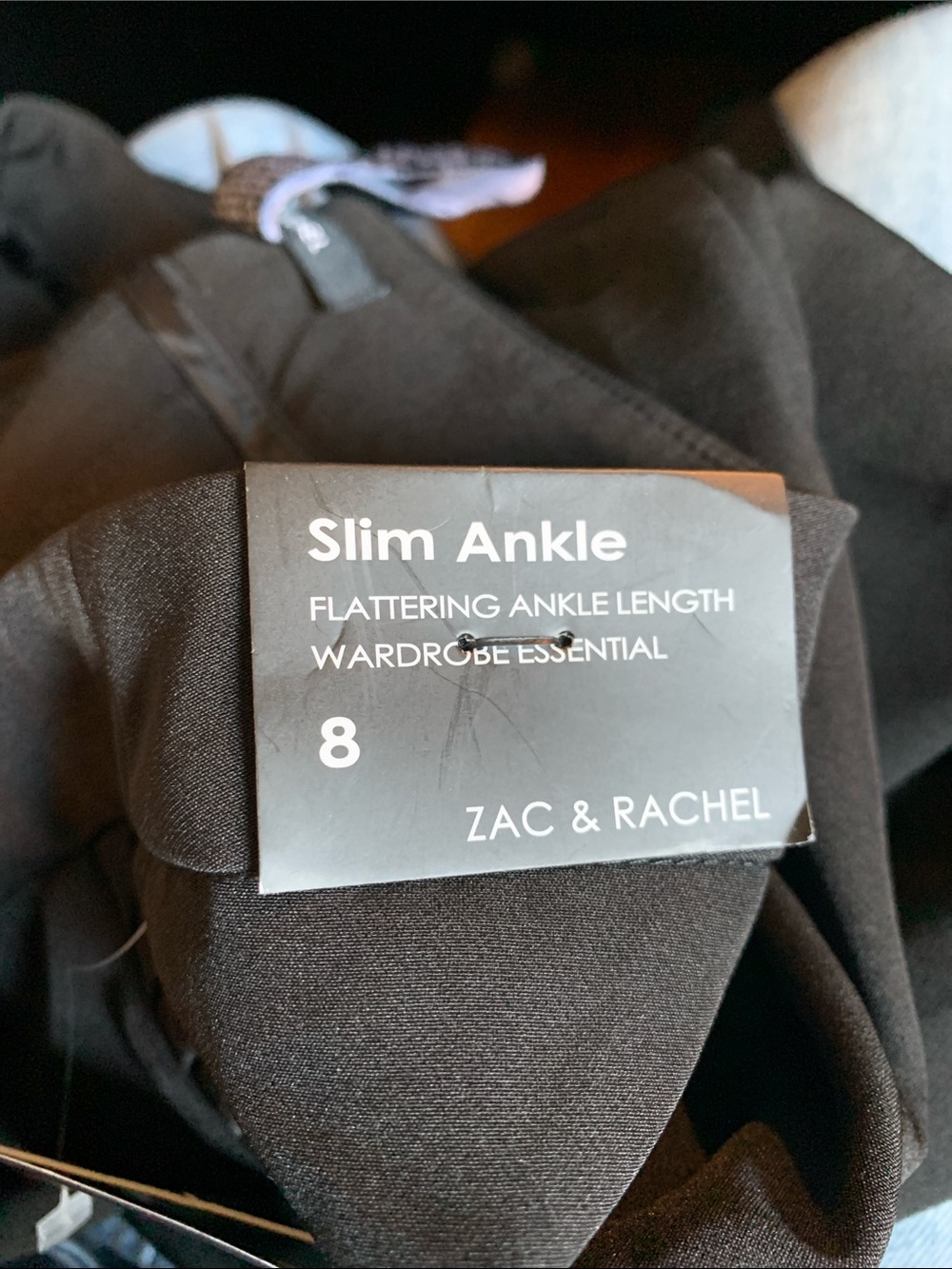 Zac & Rachel Black Ponte Slim Ankle Trousers - Picture 8 of 9